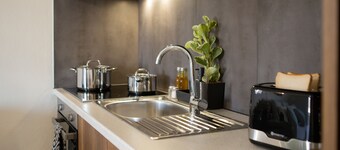 Studio Athena with panoramic view of MakryGialos