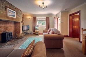 TV, fireplace, stereo, offices - Host & Stay | No.3 Rose Cottage (Belford)