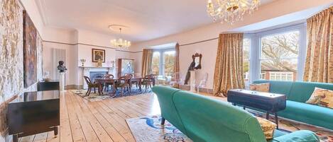 TV, fireplace, offices