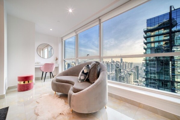 Appartement Deluxe, salle de bain privée, vue sur la marina (3 Bed) | 3 chambres