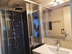 Shower, hair dryer