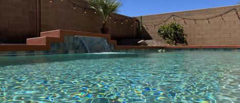 Outdoor pool, a heated pool