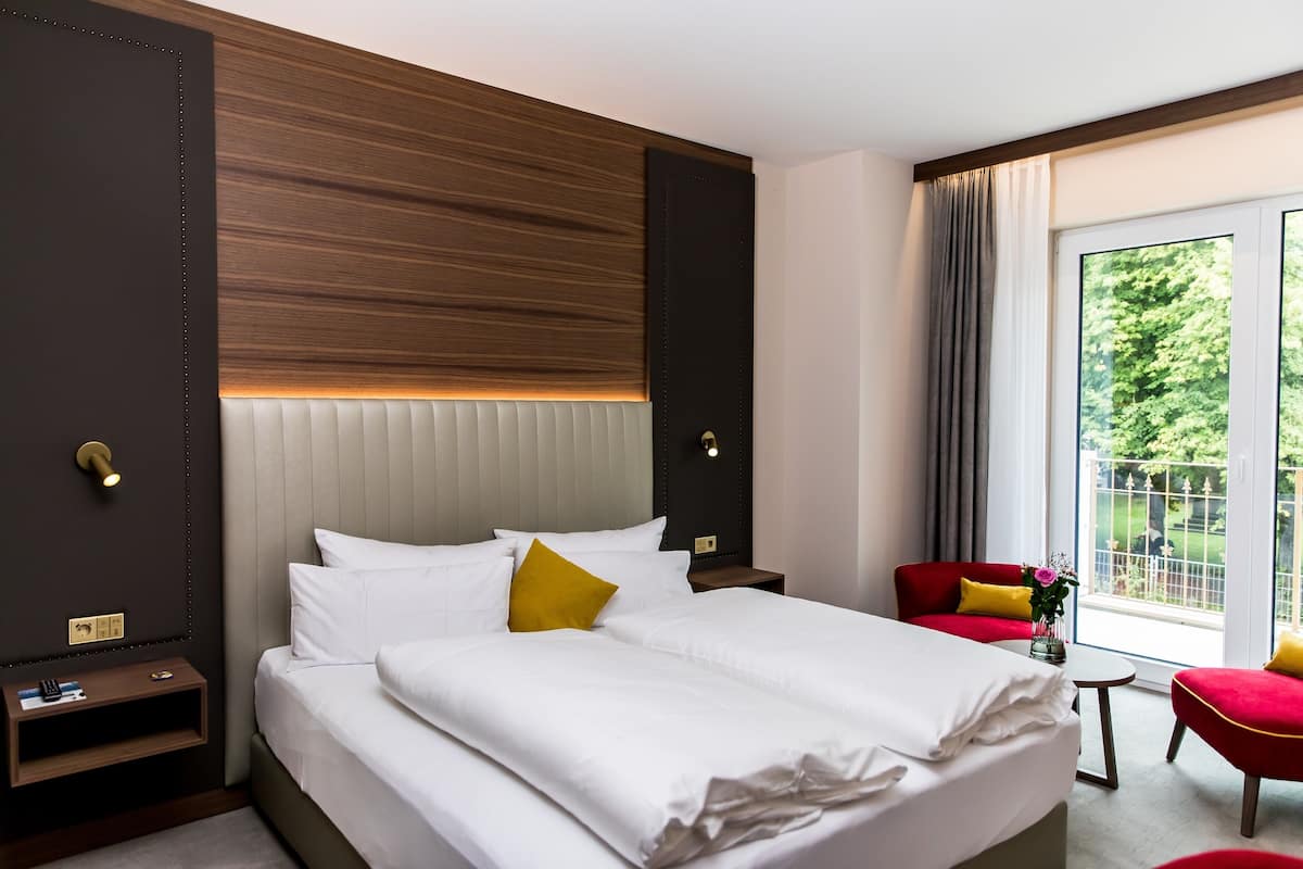 Deluxe tweepersoonskamer | 1 slaapkamer, hypoallergeen beddengoed, een minibar