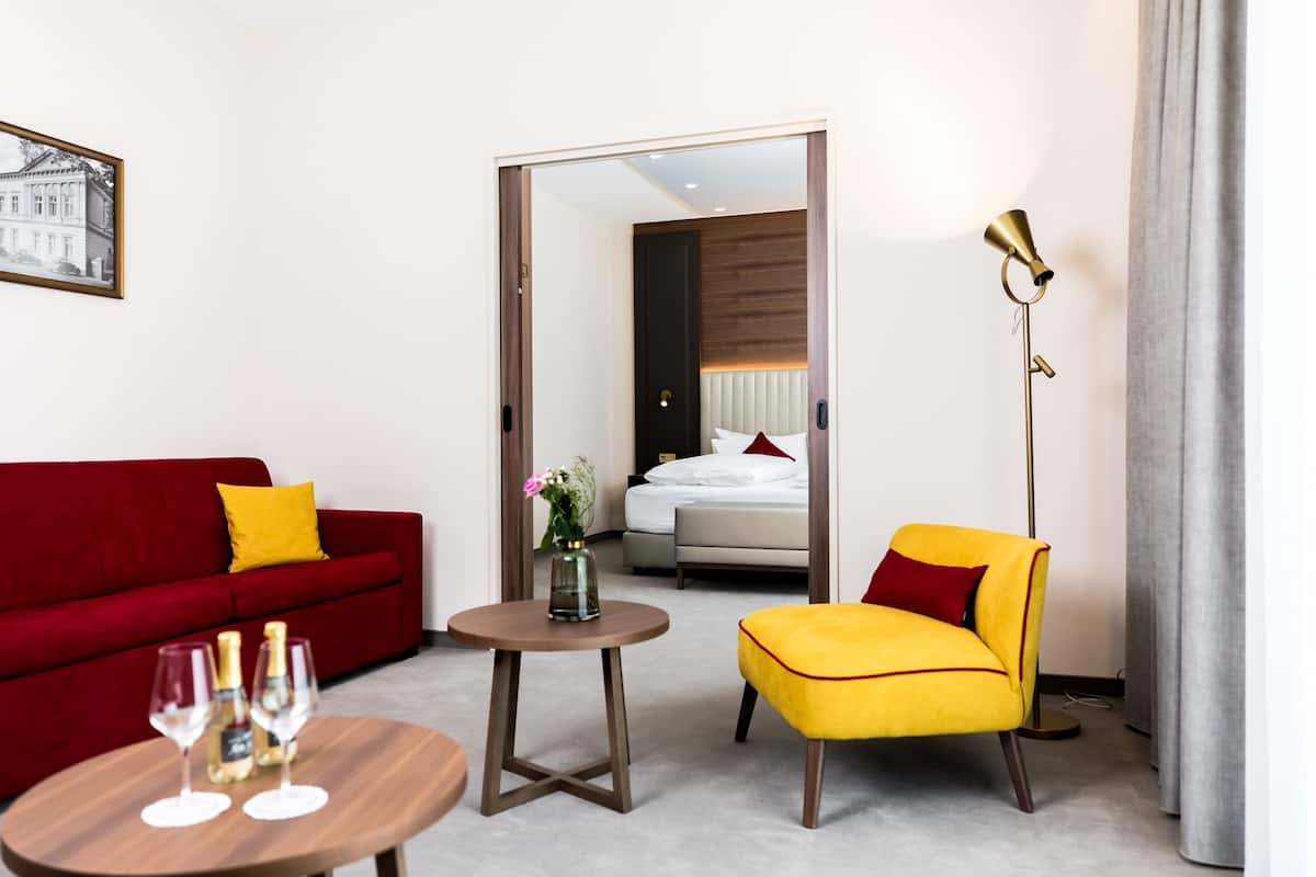 Deluxe suite | 1 slaapkamer, hypoallergeen beddengoed, een minibar