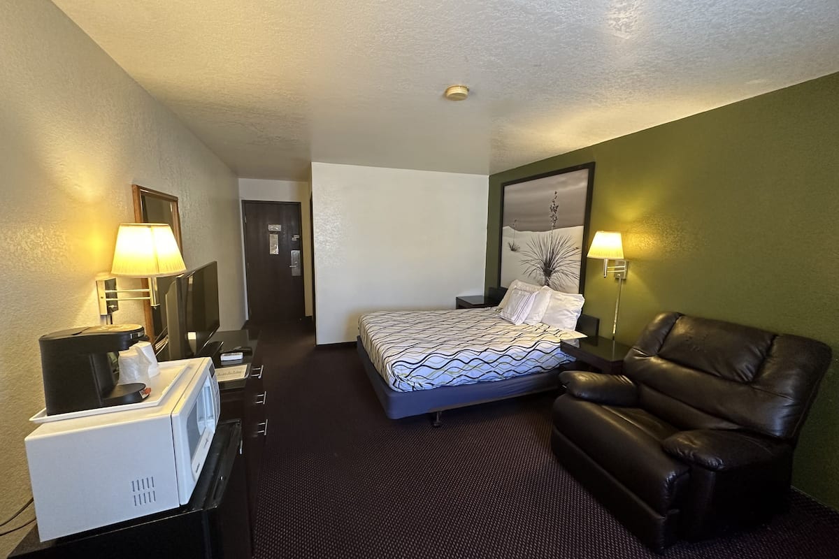 basic single room, 1 queen bed, non smoking | desk, iron/ironing board, free wifi, bed sheets