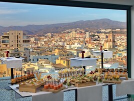 Outdoor banquet area