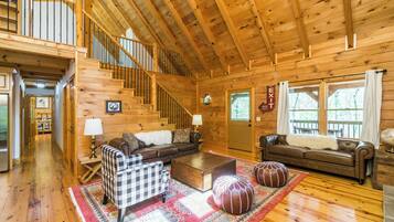 Smart TV, fireplace, table tennis, books