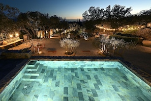 A heated pool