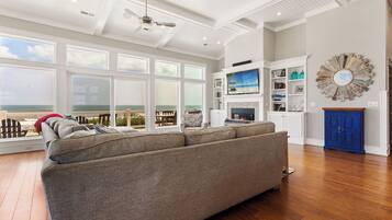 TV, DVD player, stereo