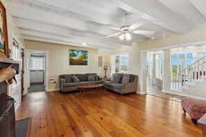 TV, DVD player, stereo