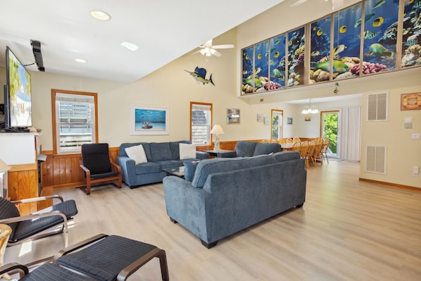 TV, DVD player, offices