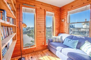 Flat-screen TV, DVD player