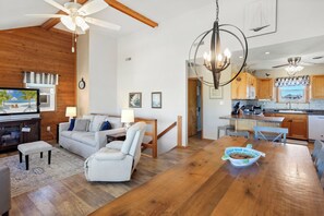 TV, DVD player, books