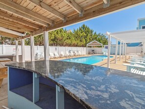 A heated pool