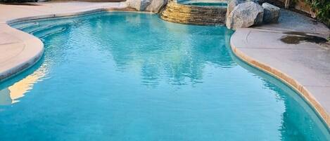 Outdoor pool, a heated pool