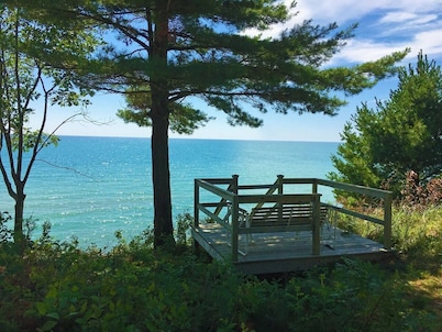 Lake Michigan Beachfront Home Near Mackinac Ferry