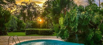 Private suite 103 with beautiful gardens, shared pool and BBQ area!