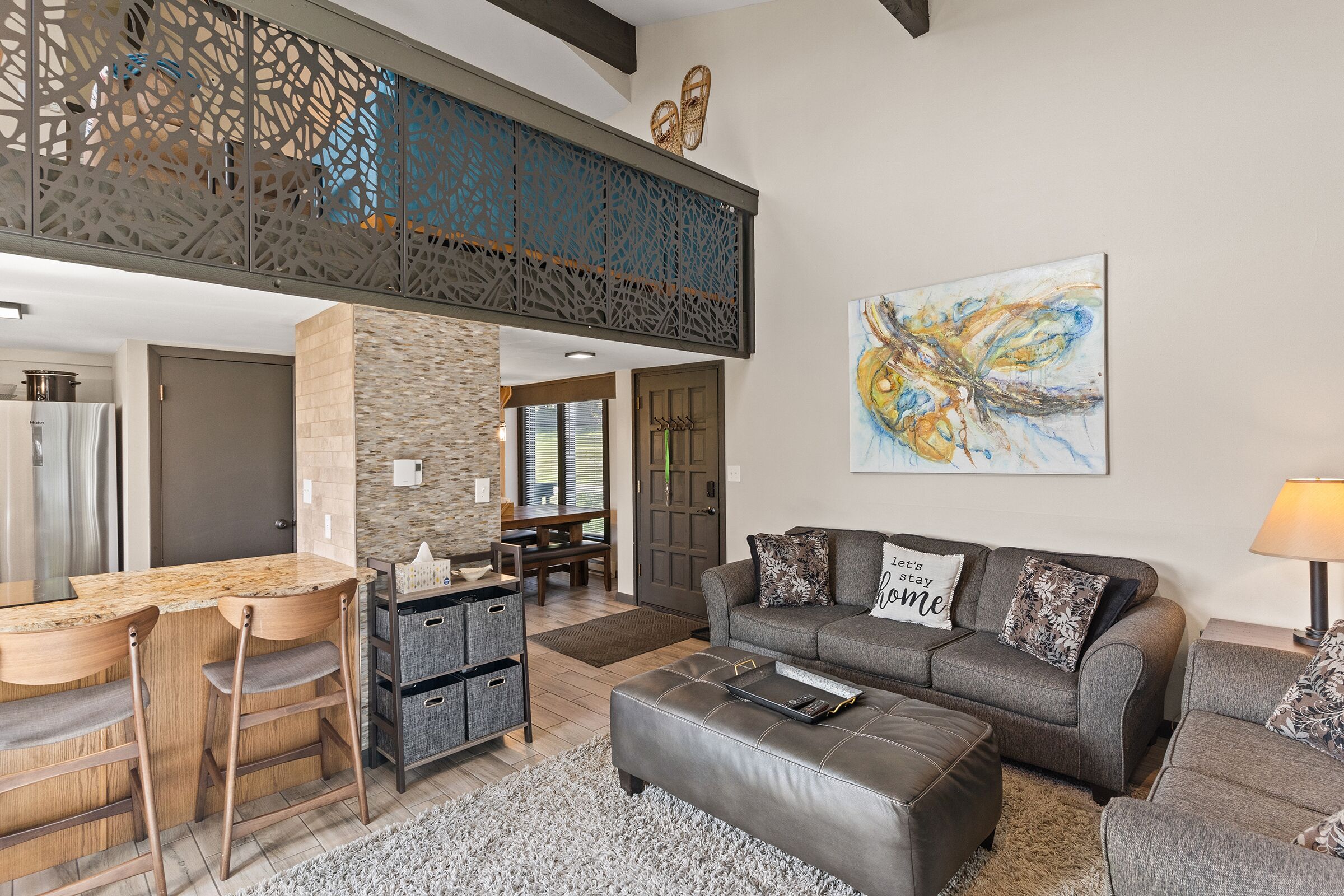 Smart TV, fireplace, video games, printers