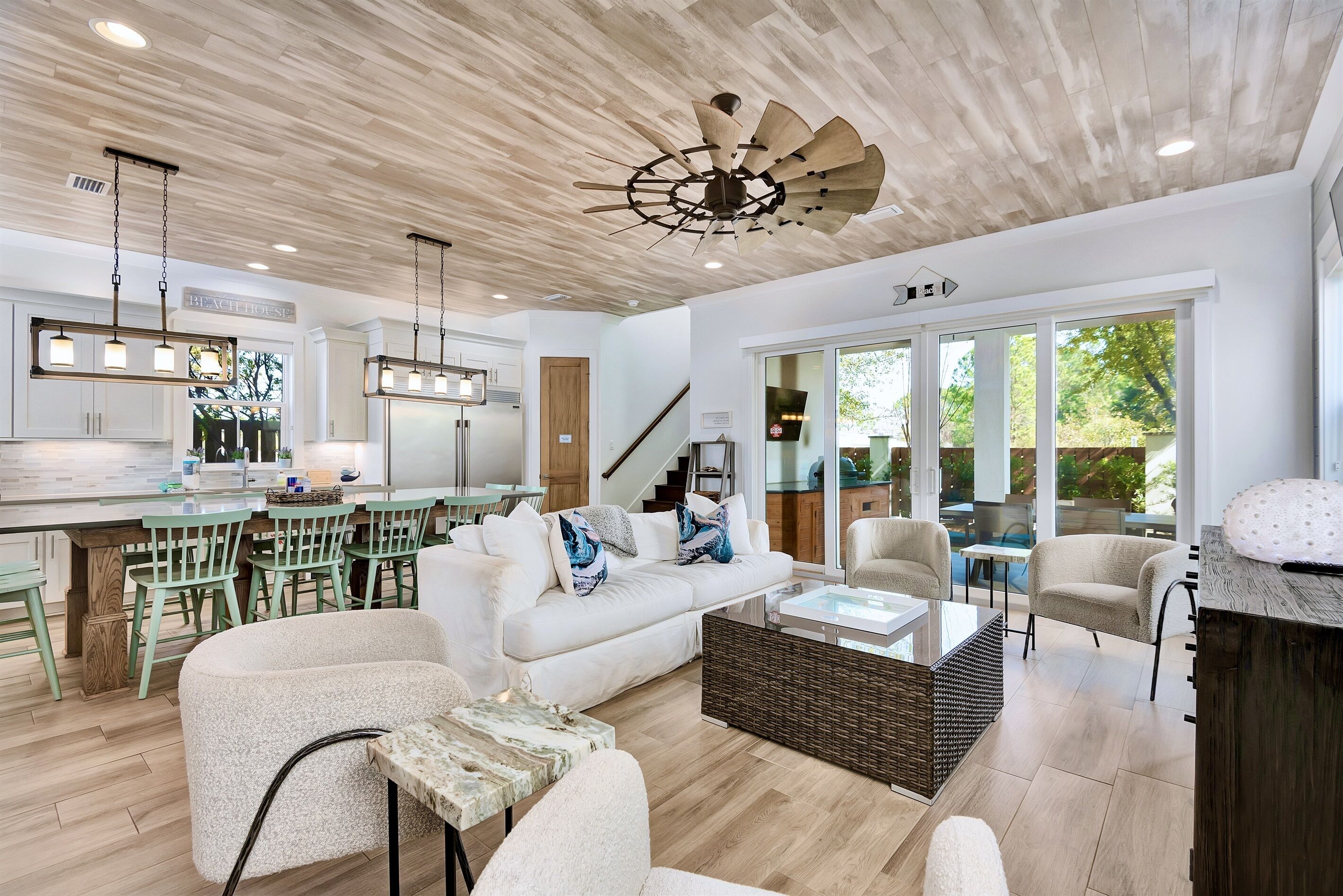 Smart TV, video games, table football, stereo