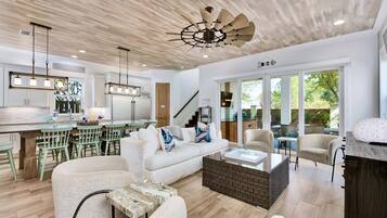 Smart TV, video games, table football, stereo