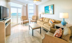 TV - Oceanfront Condo, North Myrtle Beach, sleeps 8, 2br/2ba (North Myrtle Beach)