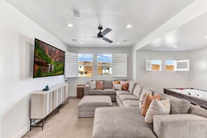 Smart TV, video game console, DVD player, ping pong