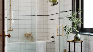 Junior Suite, 1 King Bed (The Eliza, Floor 2) | Bathroom | Designer toiletries, hair dryer, bathrobes, towels