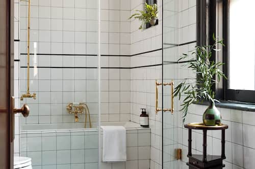 Junior Suite, 1 King Bed (The Eliza, Floor 2) | Bathroom | Designer toiletries, hair dryer, bathrobes, towels