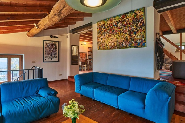 Propriété, Meubles, Canapé, Vert, Décoration, Bleu, Bleu Azur, Design Intérieur, Table, Éclairage