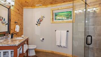 Bathtub, hair dryer, towels
