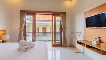 Habitación doble Deluxe | Escritorio, wifi gratis y ropa de cama