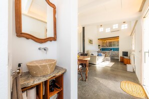 TV, fireplace - Country House 'Finca Es Canyaret' with Mountain View, Pool & Garden (Capdepera)