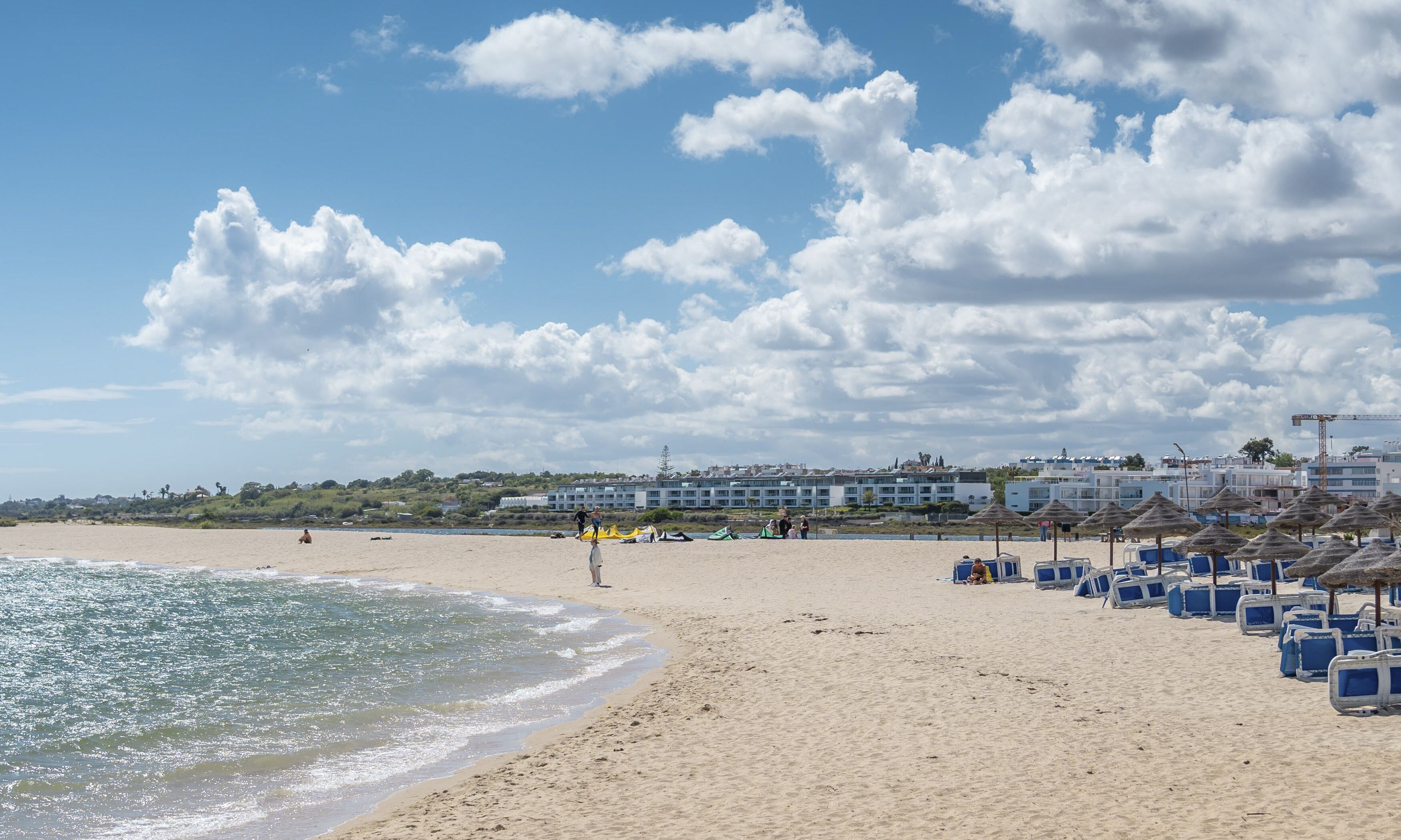 Beach umbrellas, beach towels