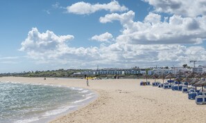 Beach umbrellas, beach towels