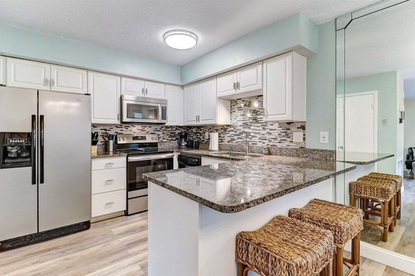 Fully Stocked Kitchen with Drip Coffee Maker