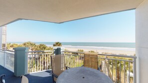 Outdoor dining - Myrtle Beach Bliss | Poolside Comfort | Oceanfront Views | OB 301 (Myrtle Beach)