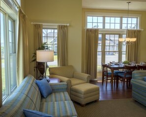 Televisión y chimenea 