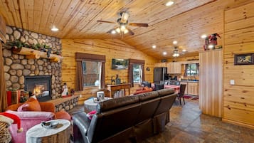 Télévision, cheminée