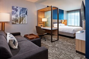 55-inch flat-screen TV with digital channels, TV, Netflix - SpringHill Suites by Marriott Los Angeles Downey (Downey)
