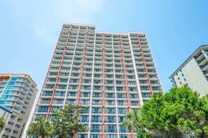 Exterior - Beachfront condo with balcony & hot tub (Myrtle Beach)