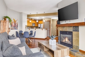 Smart TV, fireplace, video-game console