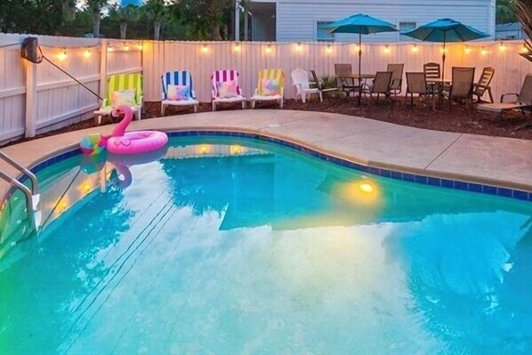 A heated pool