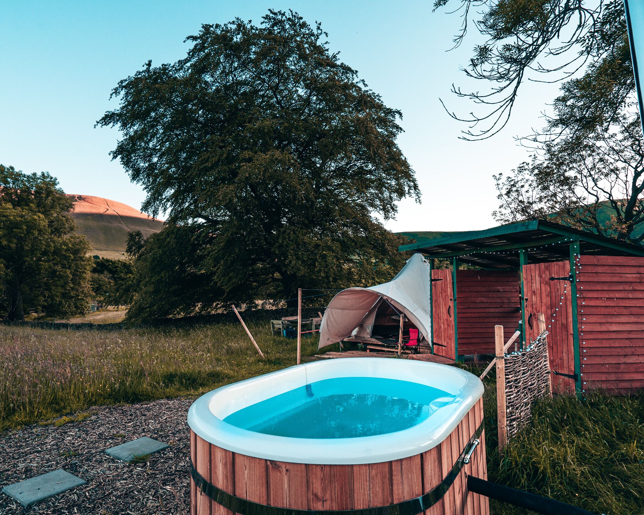 高級帳篷, 私人浴室, 山景 (Couples-Only) | SPA | 熱水浴缸