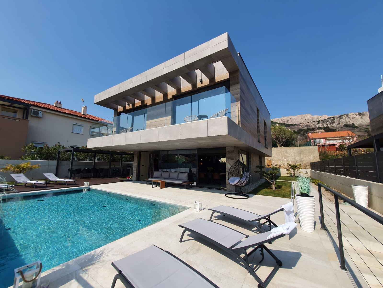 A heated pool