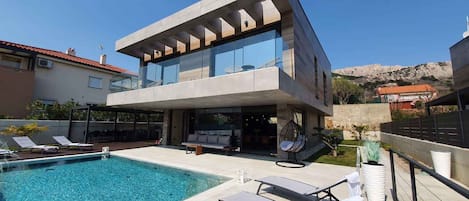 A heated pool