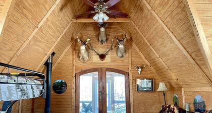 Off grid solar a-frame cabin Northwoods Farm Stay Hundreds of Acres to Explore