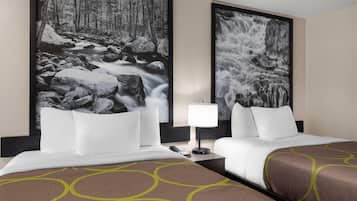 Chambre, 2 lits doubles, non-fumeur | Bureau, fer et planche à repasser, accès au Wi-Fi (inclus)
