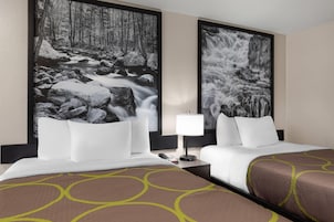 Quarto, 2 camas de casal, para não fumantes | Escrivaninha, ferros/tábuas de passar roupa, Wi-Fi de cortesia
