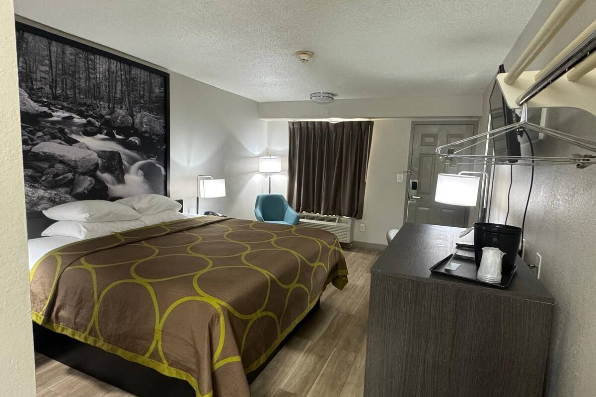 room, 1 king bed, non smoking | desk, iron/ironing board, free wifi, bed sheets