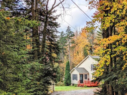 Beautiful private wooded cabin minutes from Mt. Snow & Stratton w/ Tesla charger
